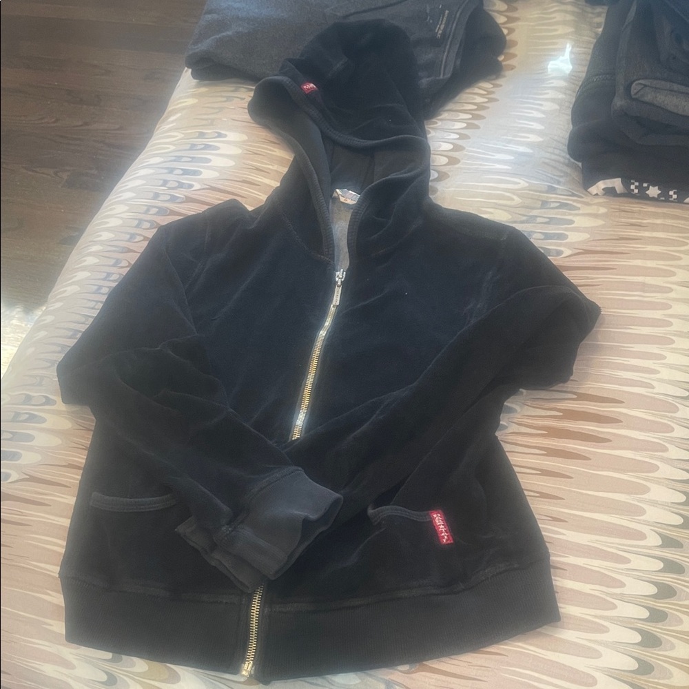 Hard Tail Black Hoodie Terry
